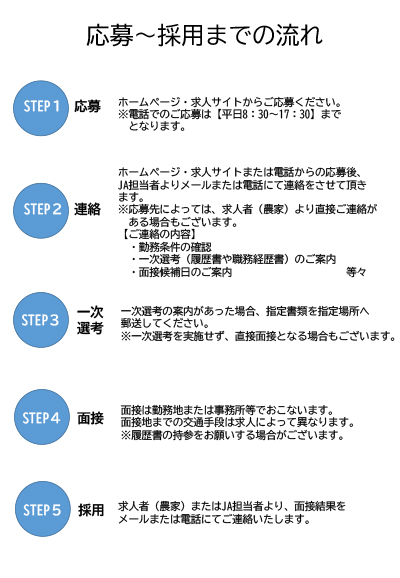 応募〜採用までの流れ